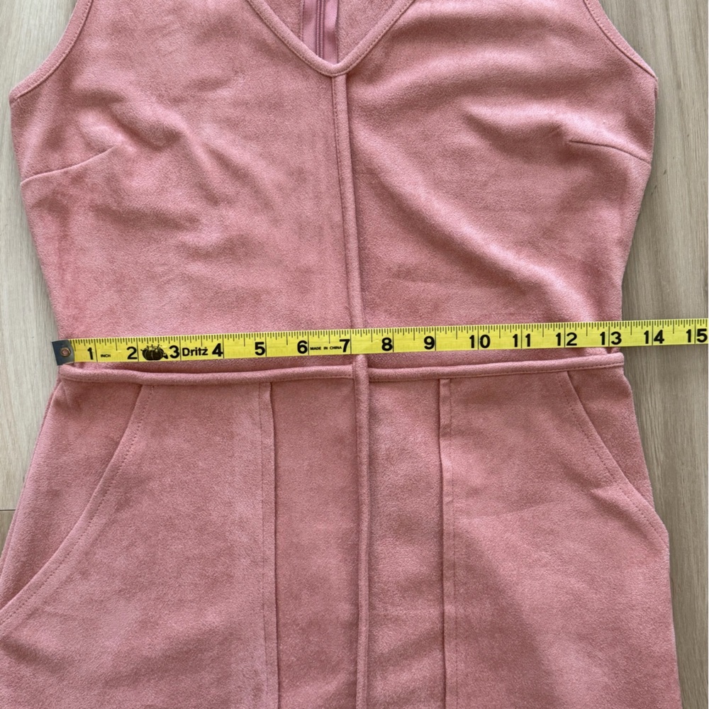 Sienna Sky Faux Suede Sleeveless Rose Mini Dress - Picture 11 of 13